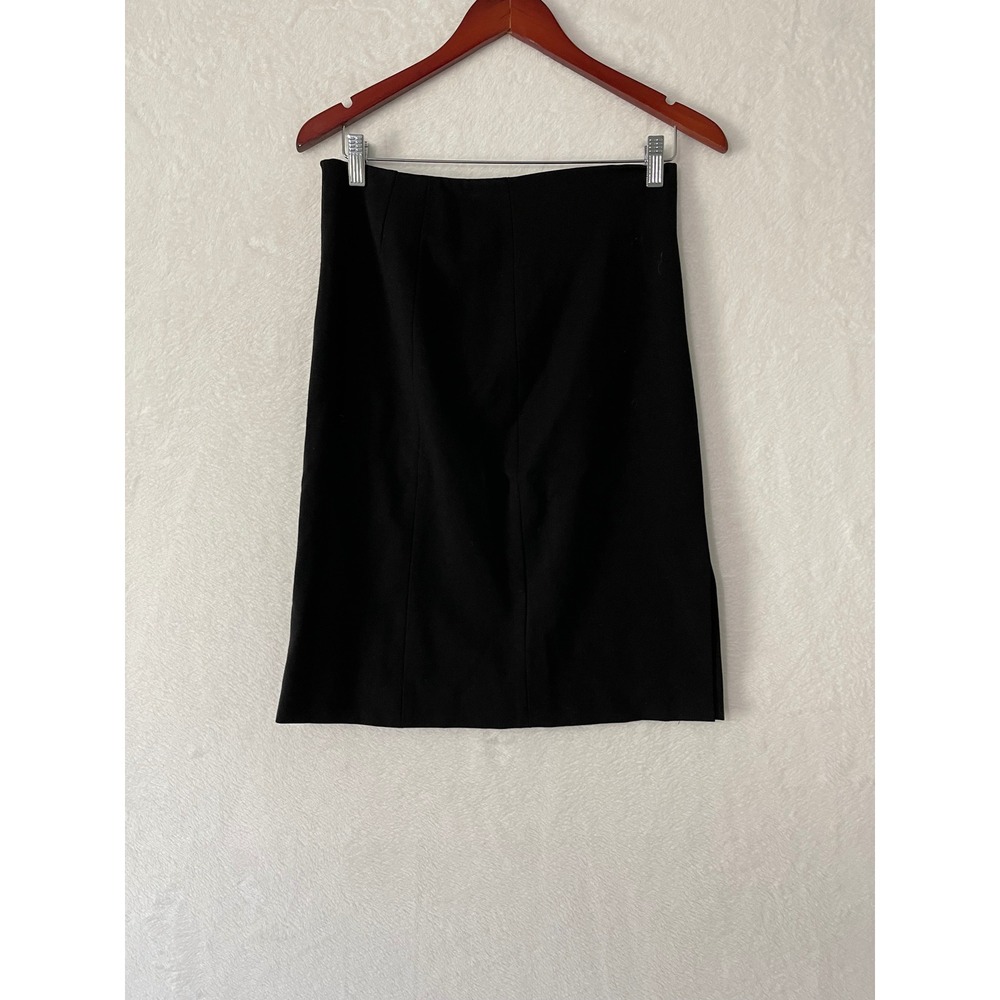 MM.LaFleur Black Pencil Skirt Size 6 Side Zip Professional Workwear Minimalist